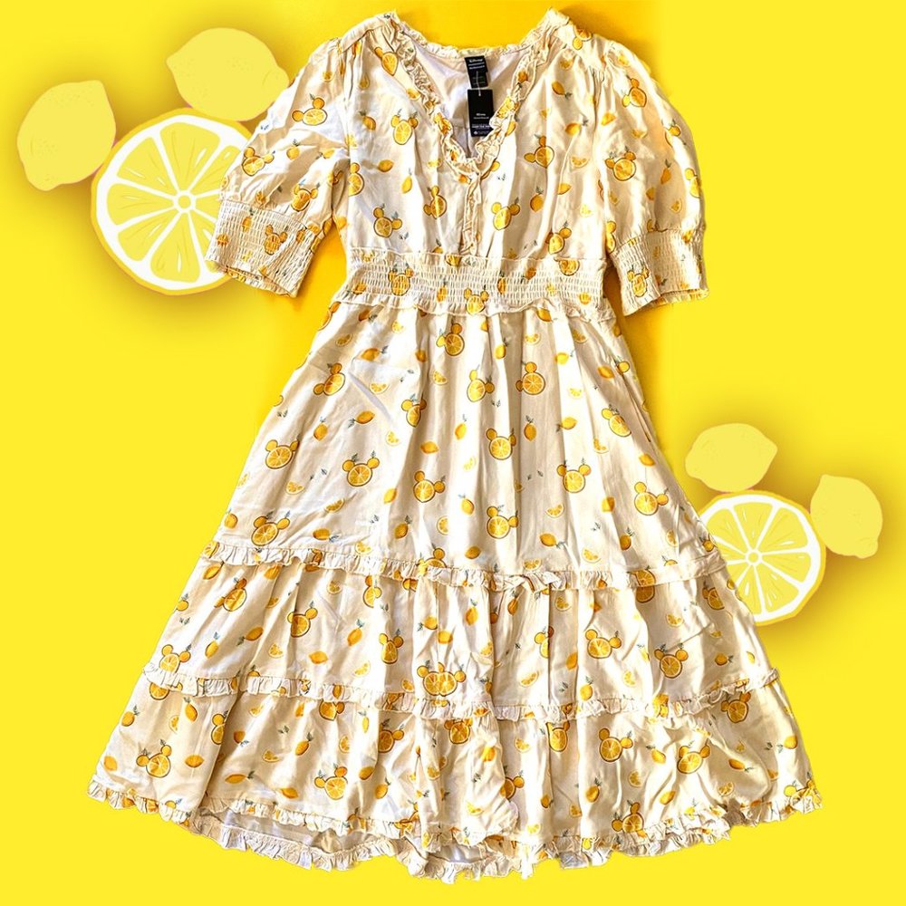 Her Universe Disney Mickey Mouse Lemon Midi Dress
